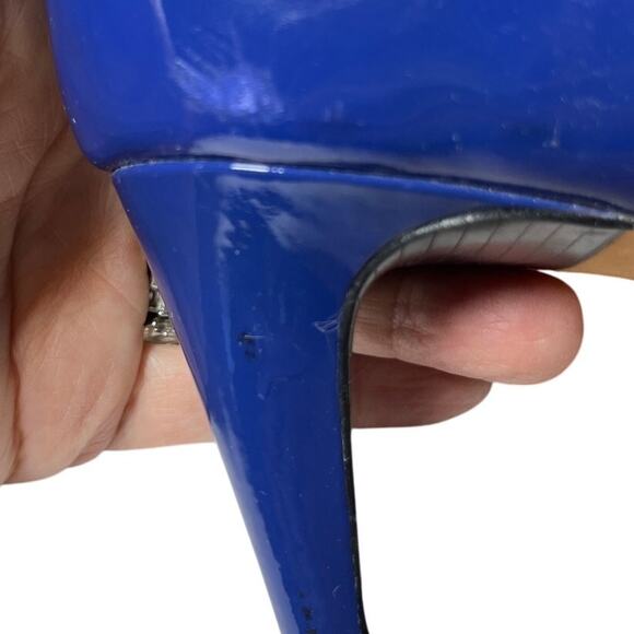 Cole Haan Nike Air Blue Patent Heels‎ 7.5B Mid Pump Leather Comfort Shoe - Picture 7 of 13